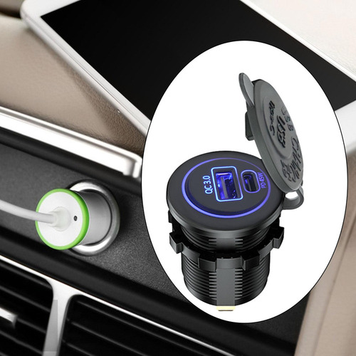 Tipo C Usb Del Zócalo Del Cargador Del Coche De 12v 24v 45w