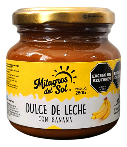 Dulce De Leche Con Banana 280 Gr Milagros Del Sol