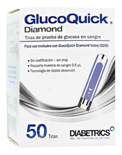 Tiras Glucoquick Diamond Voice/mini/gd50 Caja X50