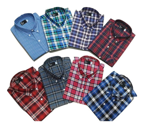 Camisa Hombre Manga Larga Talle Especial 46-48-50-52 Premium