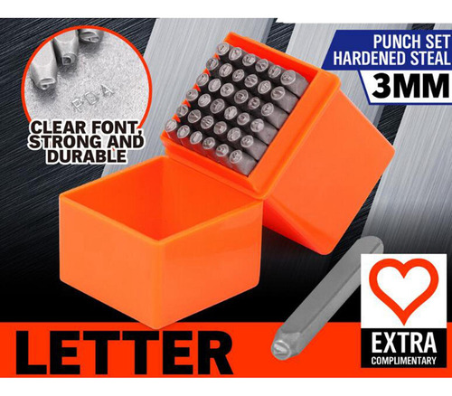 36 Unidades De Número Y Conjunto De Sellos De Letras 3 Mm