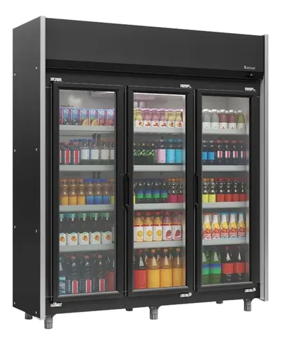 Expositor Vertical Gelopar 3 Portas Para Frios Bebidas 1200l