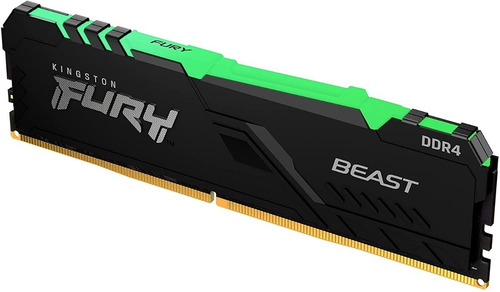 Memoria RAM Fury Beast RGB gamer color negro 16GB 1 Kingston KF426C16BBA/16