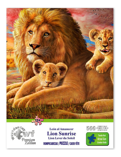 Rompecabezas Wuundentoy Premium Edition 500 pzs, Leon Al Amanecer