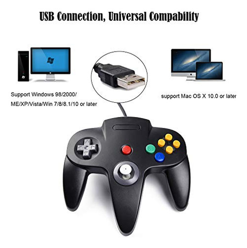 Controlador N64 Usb, 2 Unidades, Para