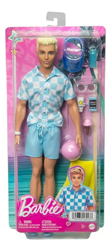 Barbie - Muñeco Ken Glamoroso Dia De Playa - Original Mattel