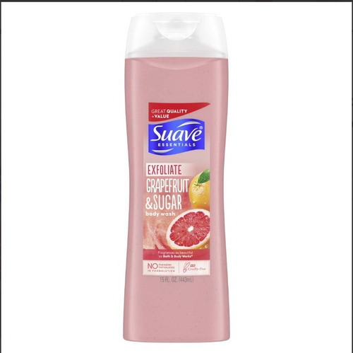 Suave Exfoliate Grapefruit & Sugar Body Wash Jabon Liquido