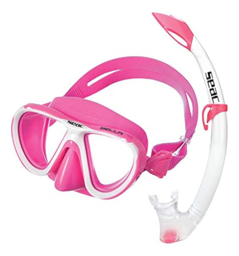 Seac Set Bella Color, Máscara De Buceo Y Set De Snorkel Para