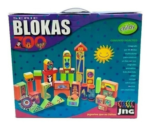 Blokas Zoo Bloques Animales 45 Piezas Jretro Original