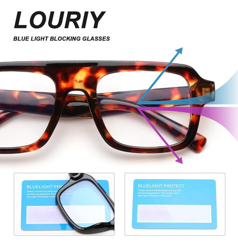 Gafas Vintage Cuadradas Anti Luz Azul Marco Leopardo
