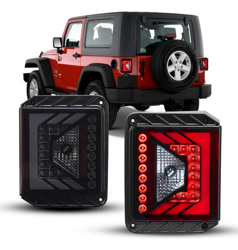 Luz Trasera Para Jeep Wrangler Led Repuesto Montaje Lampara