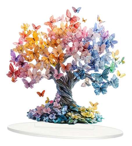 Adorno De Mesa De Árbol De La De Mariposa, Decoración 2d,