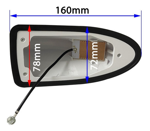 Imagen 6 de 6 de Antena Auto Aleta Tiburón Strong Universal Gris