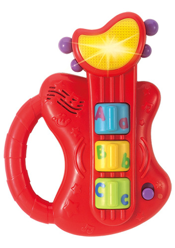 Guitarra Roja Con Luz Y Sonido Winfun