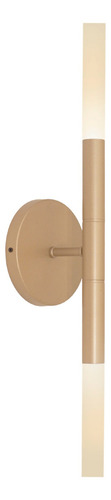 Arandela Luminária Parede Tubo 2 Difusores Quarto Champagne 110v/220v