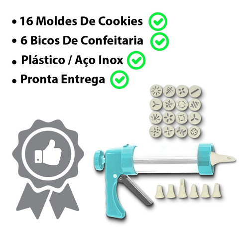 Imagem 2 de 7 de Kit Confeiteiro Bolo Cupcake Pistola Confeitaria Acessórios