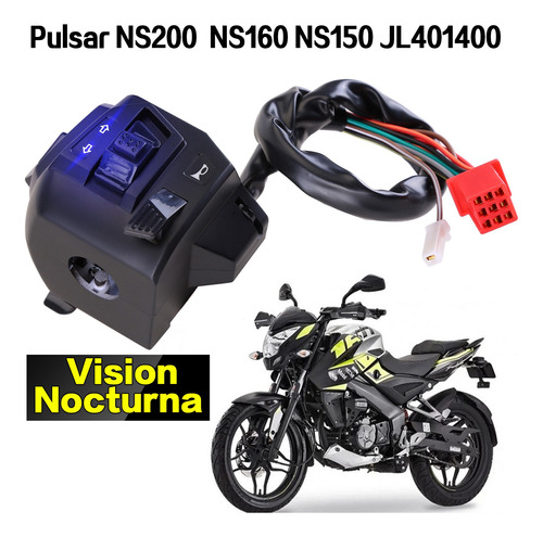 Mando Izquierdo Pulsar Ns 200 Calidad Original Botón Con Luz