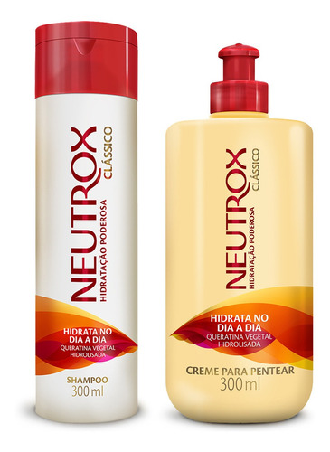 Kit Shampoo 300ml E Creme De Pentear 300ml Neutrox Clássico