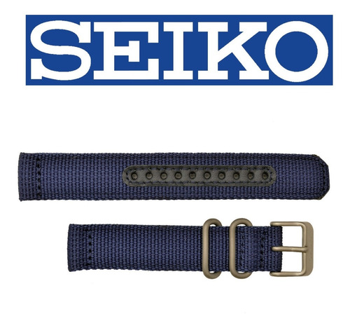 Extensible Correa Seiko Azul Snk 807 Original Nylon 18mm | Envío gratis