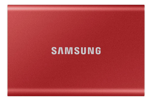 Disco sólido externo Samsung T7 MU-PC2T0T 2TB rojo