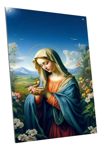 Chapa Cartel Decorativo Virgen Maria Modelo A6