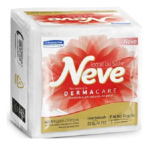 Papel Higiênico Neve Folha Dupla Macio Interfolhado 4000 Fls