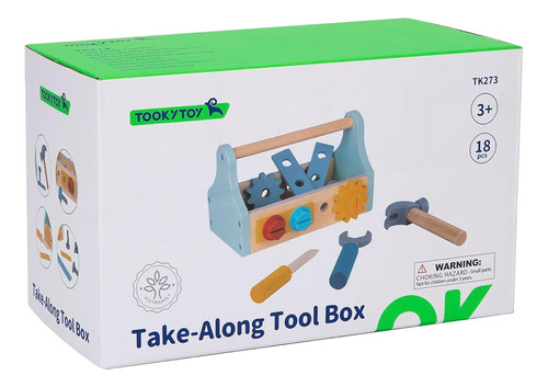 Caja De Herramientas De Madera Tooky Toy