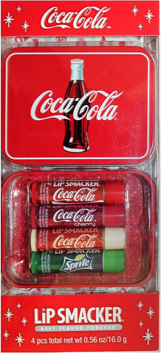 Lip Smackers (1) 4pc Lip Balm Tin Set Coca-cola Flavors - Cl