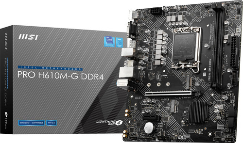 Tarjeta Madre Msi Micro-atx Pro H610m-g Ddr4 1700 Intel H610