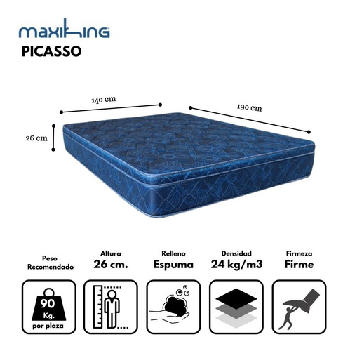 Colchon De Espuma 2 Plazas 140x190 26cm Europillow Almohadas