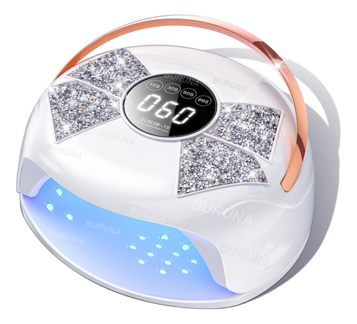 Lampara Para Unas Lampara Led Uv Buruna 288w Lampara Led Uv Lampara Para Uñas Lampara De Uñas Uv Con 4 Ajustes De Temporizador Lámpara De Gel De Curado Portãátil Más Rápido