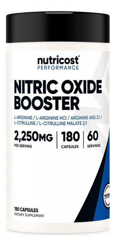 Oxido Nitrico 2250 Mg X 180 Cap Original Eeuu