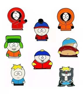Set Pines South Park Broches Kenny Cartman Y Kyle Stan, 8 Un