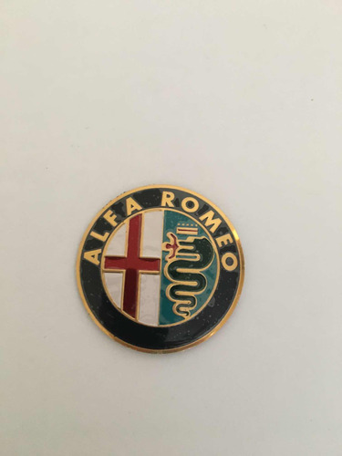 Emblema Alfa Romeo Volante 4cm Alumínio Original