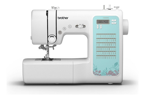 Máquina de coser recta Brother CS6000XL portable blanca y celeste 110V/220V