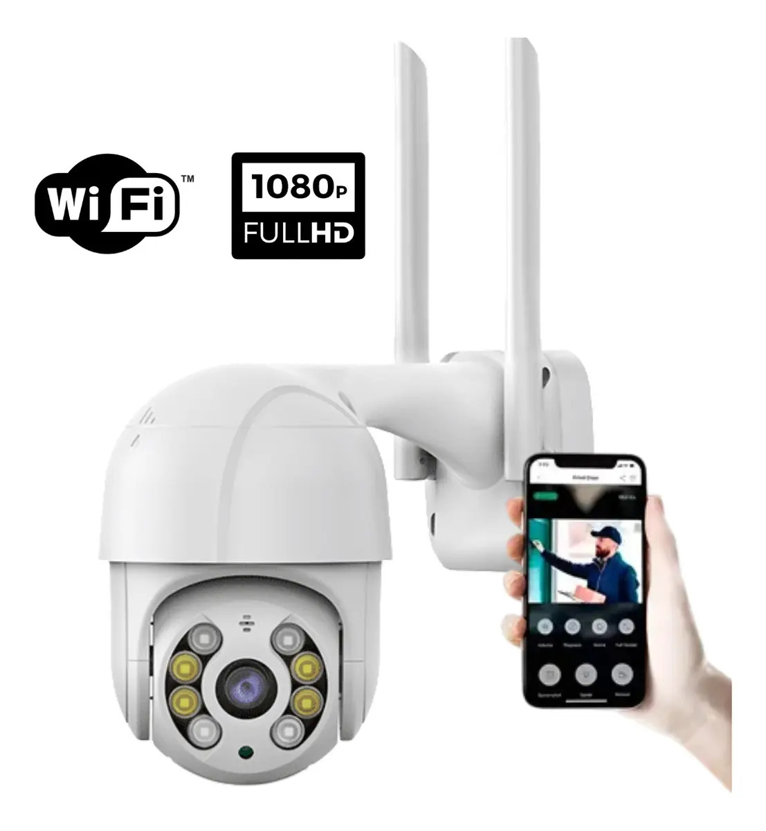 Camara Wifi Icsee S57 Exterior Domo Full Hd Nocturna Audio Blanco
