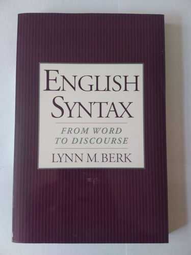 Livro Lynn M. Berk English Syntax: From Word To Discourse (Usado)