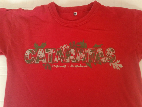 Remera Roja Cataratas Misiones Talle 16