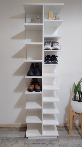 Zapatero Mueble Melamina Estantes Blanco Moderno 18 Pares C
