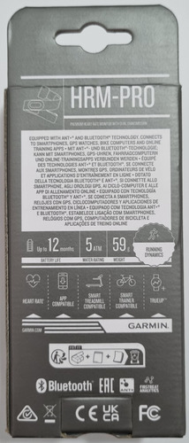 A Vista 750 Cinta De Peito Garmin Hrm Pro Running Dynamics (Usado)