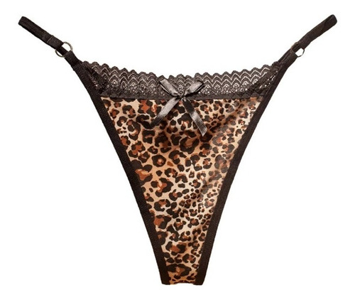 Calzon Sexy Leopardo Colores A Elección Encaje Talla Unica