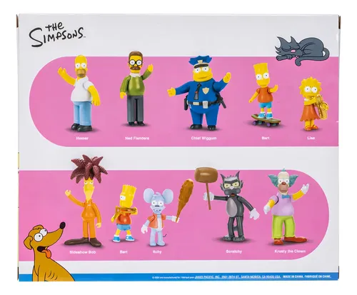 10個セット The Simpsons 2002 Set 10 Figuras Los Simpsons, Ciudad de Springfield, Escala de 2.5
