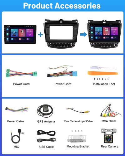 Estéreo Para Automóvil Android 11 Para Honda Accord 2003-07