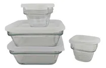 Comprar Juego De Refractarios De Vidrio Con Tapa 4 Pzas 150 Y 735 Ml Color Sin Color