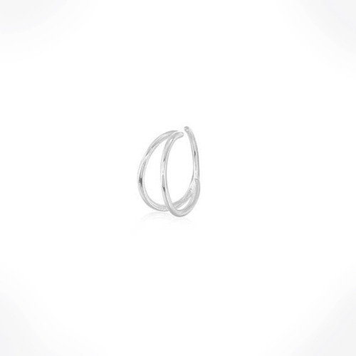 Piercing Nostril Argolla Doble 10mm Para Nariz De Plata 925 Color Plateado