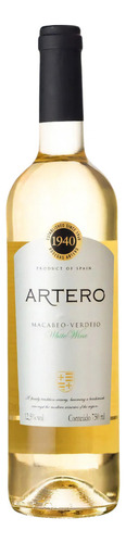 Vinho Artero Branco Macabeo-verdejo 750 Ml Kit Com 03 Un