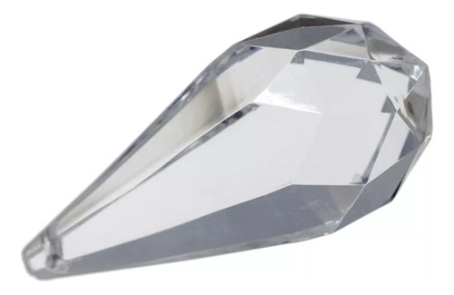 Enfeite Acrílico Pingente Gota Grande Decoração 20 Unidades Cor Transparente