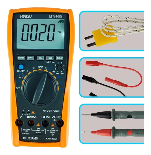 Multímetro Digital Ncv Capacímetro True Rms Afr Mt5300 Mth99