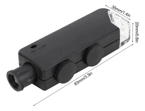 60-100x Bolso Portátil Ajustável Levou Microscópio Mini
