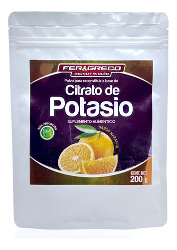 Citrato De Potasio Naranja 200 Grs Fer Y Greco